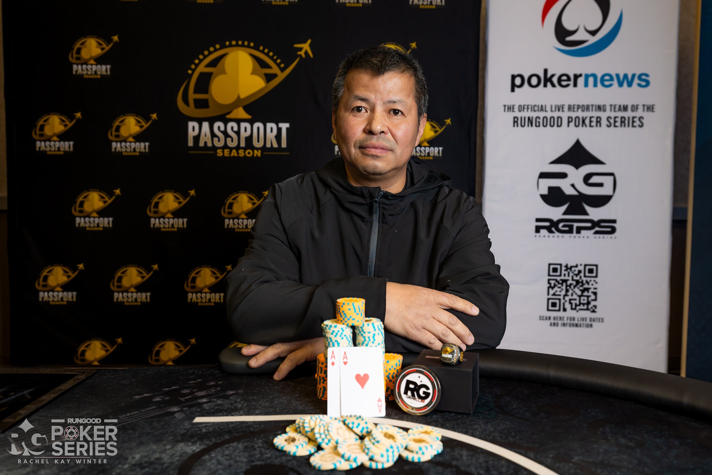 Jian Huang wins Hard Rock Passport $400 Black Chip Bounty NLH Ring Eve