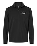 RunGood Script Quarter Zip - Black