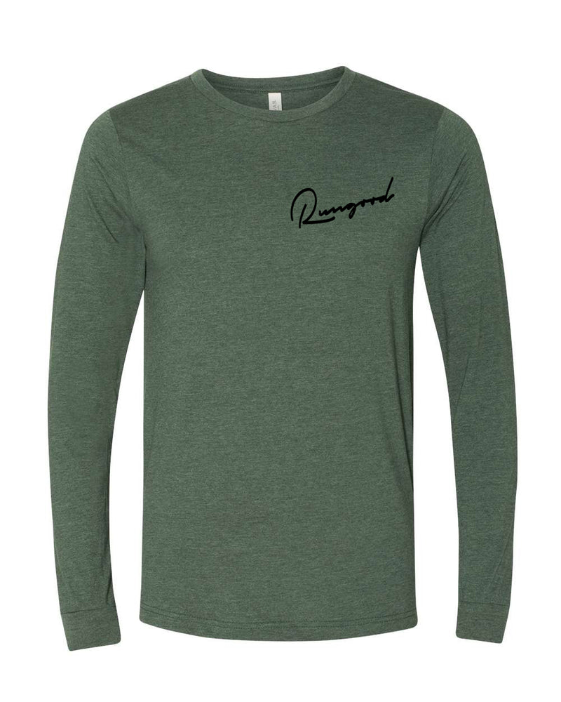 RUNGOOD Cursive Long Sleeve Heather Forest