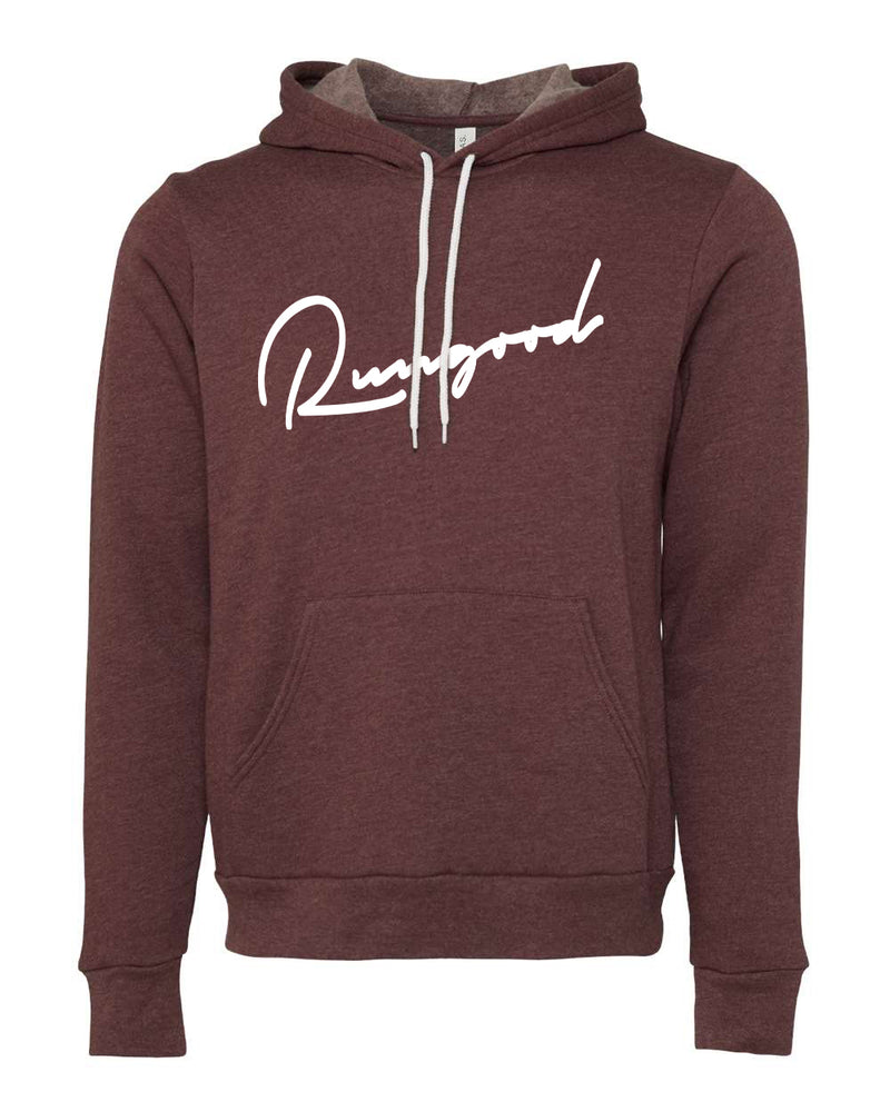 RUNGOOD Cursive Hoodie Slim Fit - Brick